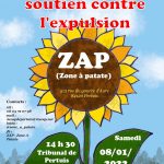 Manifestation de soutien contre l'expulsion de la ZAP